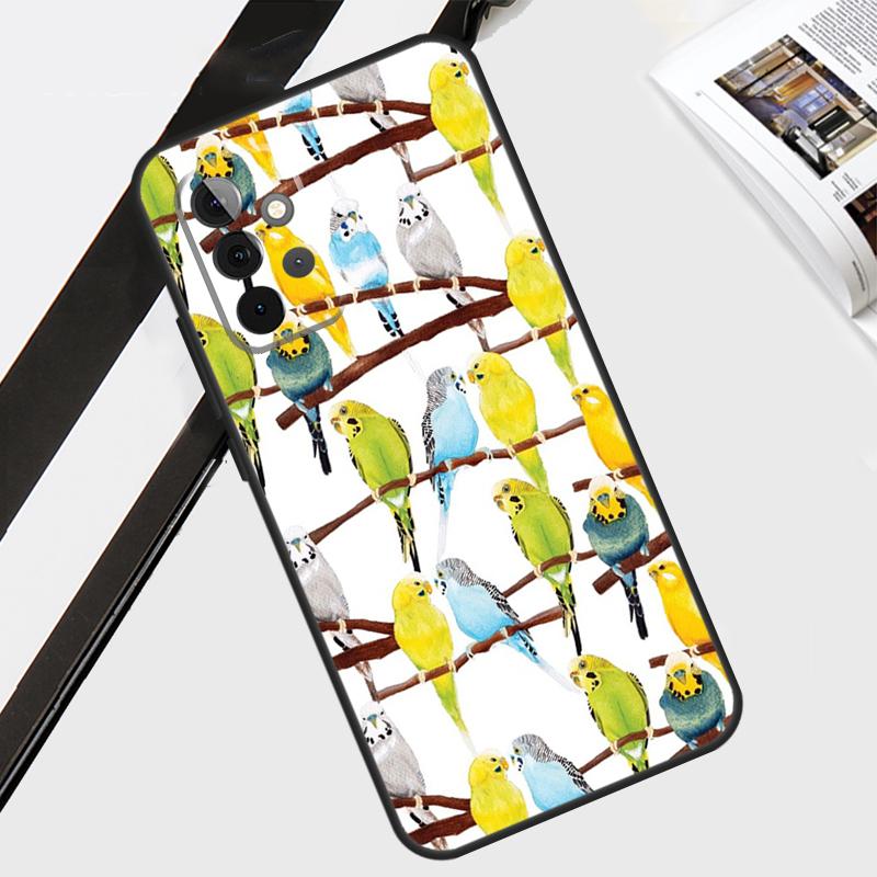 Чехол с животными, попугаями, птицами для Samsung Galaxy A55 A35 A15 A56 A36 A26 A16 A06 A54 A34 A14 A12 A22 A32 A52 A13 A53