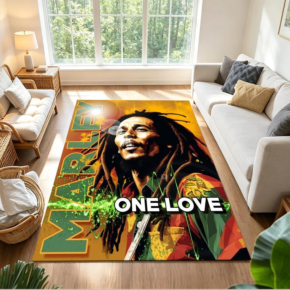 Bob Marley Floor Rug Office Rug Perfect for Hallway Game Room Decorate room Dining Room Antislip Carpet Decorate Offices