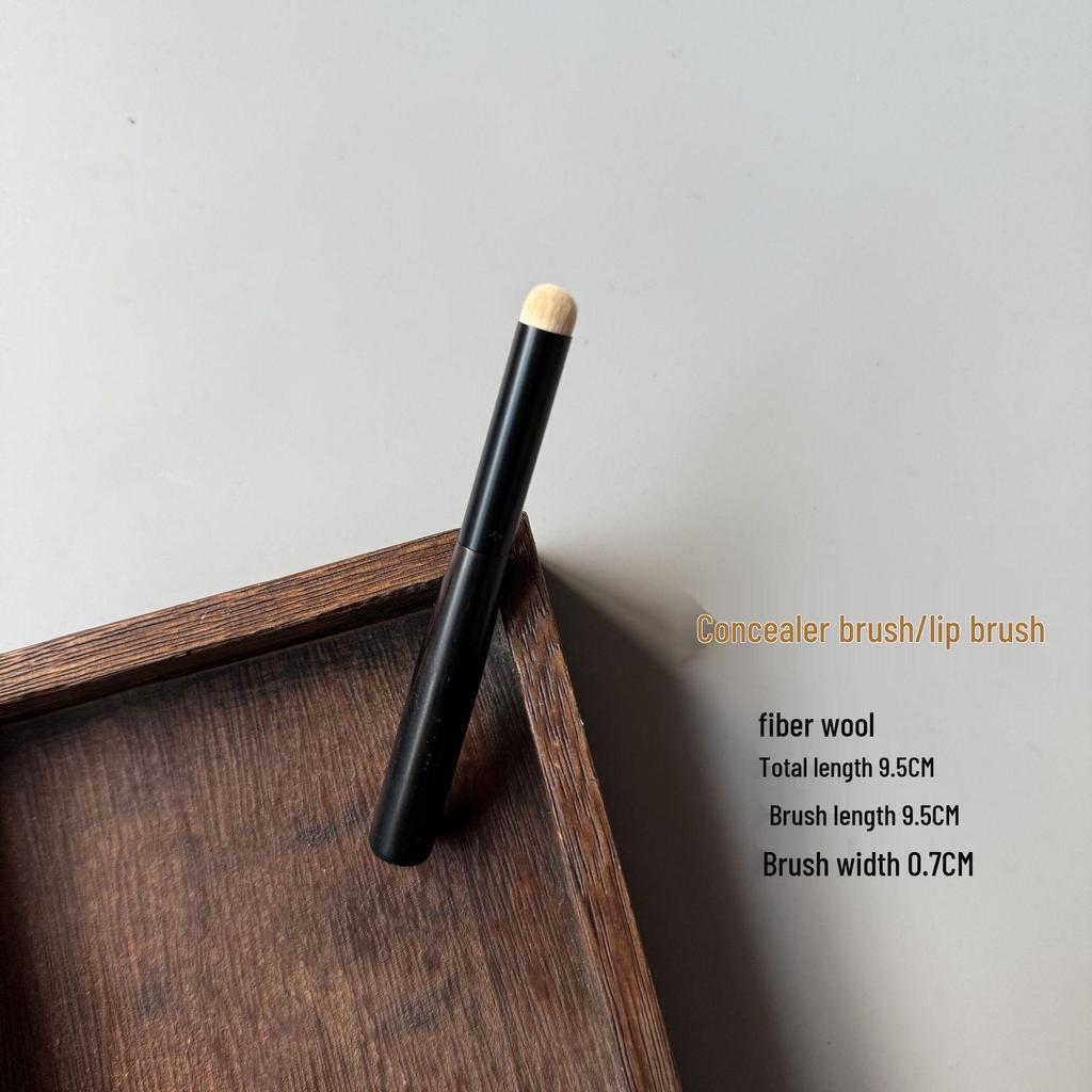 Мини Портативный Набор Кистей для Макияжа из Черного Дерева: Кисти для пудры из шерсти, контурные, для стипплинга и теней для век