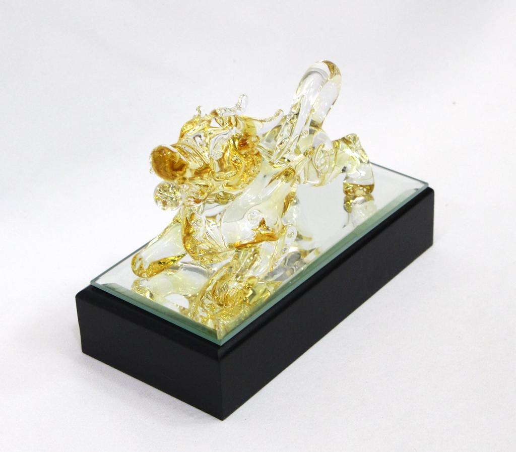 Cute Handmade Glass Work "Yaz" Amber