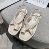 2024 New Women Modern Sandals Summer Fashion Comfortable Leather Casual Flats Shoes Big Size 35-43