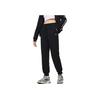 Li Ning Sports Lifestyle Series Solid Color Mid Waist Tapered Drawstring Knitted Pants Women Pants Black AKLU032-2