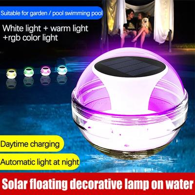 Плавающие шаровые лампы RGB на солнечной батарее для украшения бассейна на открытом воздухе, водонепроницаемые светодиодные светильники для сада, свадебной вечеринки, ночного освещения