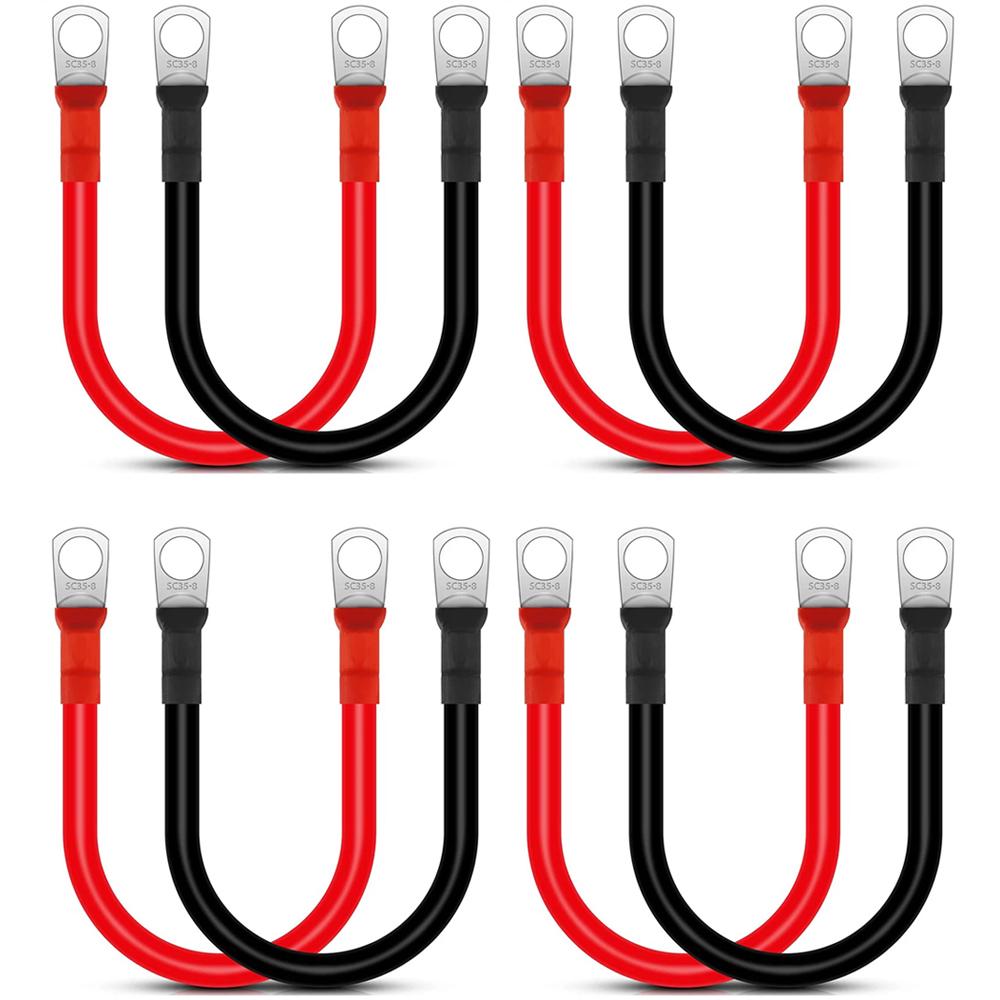 Мягкий силиконовый комплект кабелей для аккумулятора 2AWG 2LW медный соединительный провод водонепроницаемый гибкий для автомобиля/инвертора/ИБП