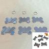 L&P Store Cute Bone Shape Dog Tag Metal Ring Engraved ID Name Collar Pendant Nameplate