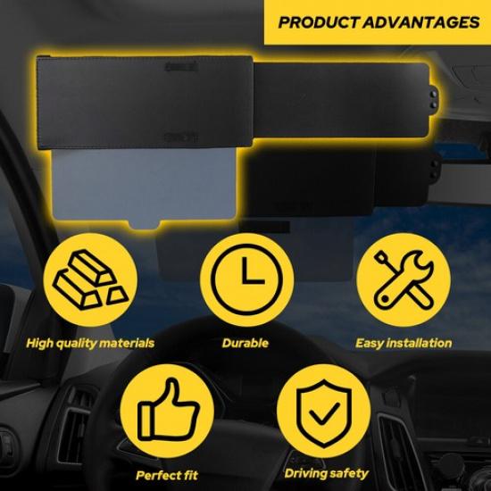 Universal Car Visor Sun Extension Extender Shield Truck Front Shade Anti Glare