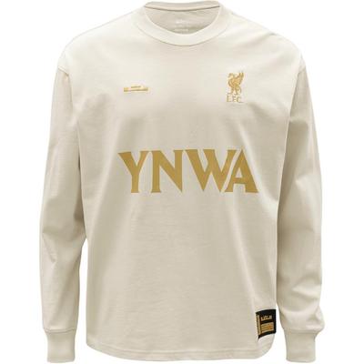 Футболка X Liverpool FC LeBron с круглым вырезом и принтом в виде буквы, повседневная, с длинным рукавом, мужская, светло-красно-коричневая FZ8900-104