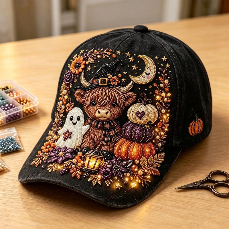 D print Halloween baseball cap women's spring and summer sunshade sun protection cap American style versatile fashion hat sun protection