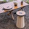 Collapsible Camping Stool Soft Rubber Seats Foldable Retractable Stool Travel