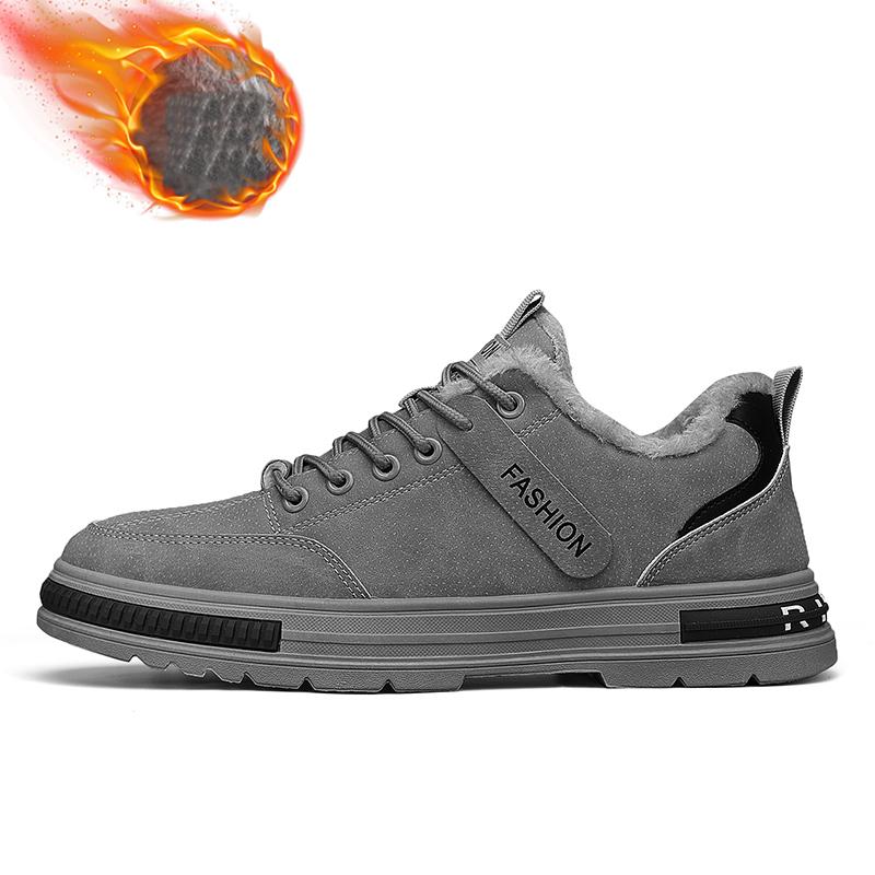 Зимние мужские толстые и мягкие теплые и модные низкие хлопковые туфли повседневные хлопковые туфли рабочая защитная обувь