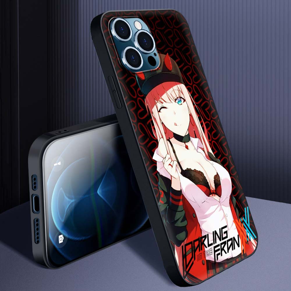 02 Zero Two Anime Darling In The Franxx Case for iPhone 13 14 11 12 Pro Max 7 8 Plus SE X XR XS Max Silicone Cover Phone Cases