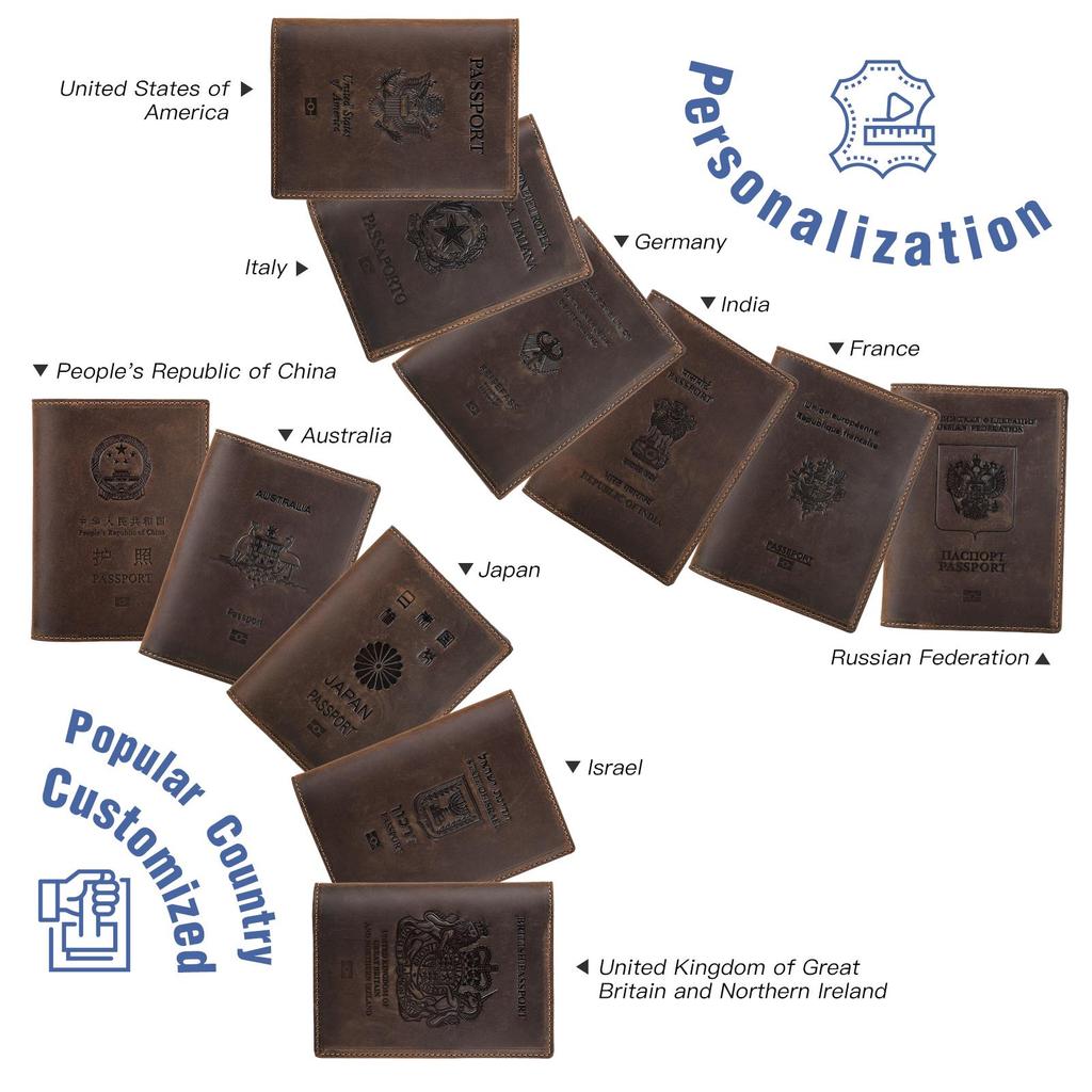 CONTACT'S RFID Passport Wallet Genuine Leather Men Passport Cover Men Women International Travel Accessories Credit Card Holder