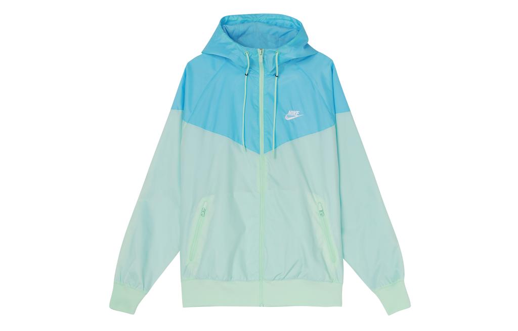 Nike Мужская толстовка Windrunner с полной молнией и затягивающимся капюшоном Синяя DA0002-379