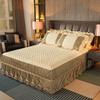 Vintage Embroidery Lace Velvet Bedspread for Bed Luxury European Thick Fitted Sheet Dust Ruffles Solid Queen King 2 Pillowcases