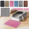 Cat Litter Traping Mat, Large 11.81in X11.81in EVA Cat Litter Box Mat, Double Layer Honeycomb Holes Scatter Control