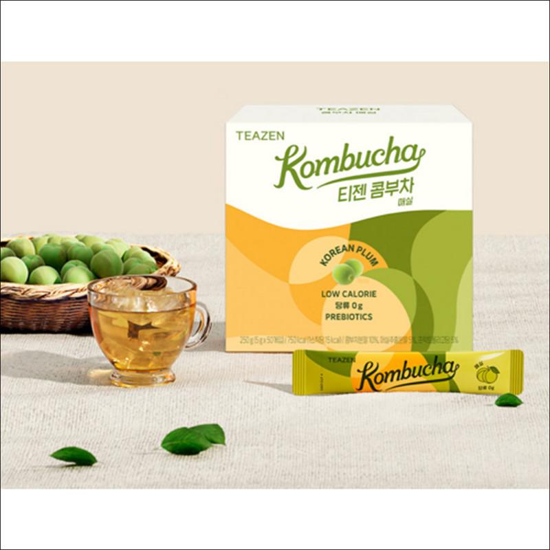 Teazen Комбуча Корейская Слива 10 шт + Клубника Киви 10 шт + Малина 10 шт + Зеленый Мандарин Лайм 10 шт