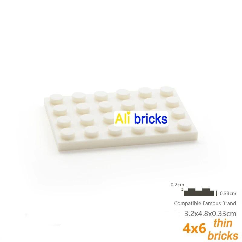 50 г / 15 шт. 3032 Строительные блоки Тонкие фигурки Кирпичики 4x6 Точек 12 Цветов Образовательные Творческие Совместимые с Брендовыми Игрушками для Детей