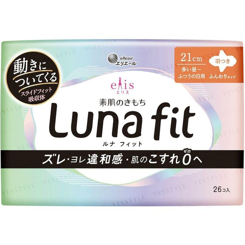 Elleair - Гигиеническая прокладка Ellis Luna Fit для обильных выделений в дневное время и на обычные дни 21 см с крылышками