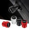 AANG1 4Pcs Aluminum Alloy Car Tire Valve Cap Auto Wheel Accessories For KIA EV6 Stinger RIO Sorento Picanto Ceed Borrego Syros K4 K5