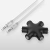 Jack 1 Male To 5 Female 3.5mm Earphone Splitter Audio Cable Splitter Share Adapter Audio Splitter