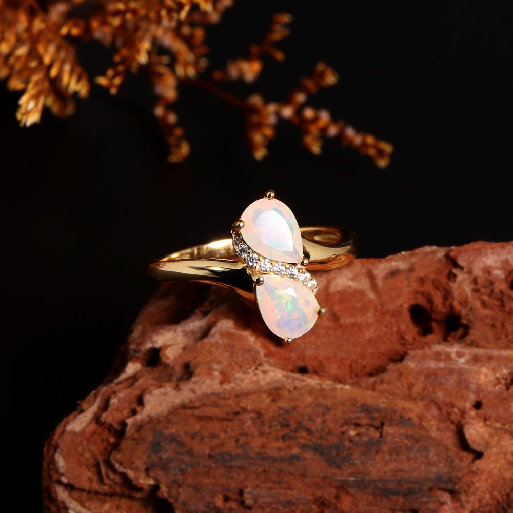 Fashion and Simple Style 925 Sterling Silver Natural Opal Ring Suitable for Women To Wear Fine Jewelry Gifts Everyday