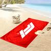 Red Beach Towel with Logo Design Beach Towel Quick-drying for Travel Outdoor Sports Jogging Beach and Swimming