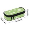 Pencil Case Casual Durable 300D Polyester Zip Around Closure with Main Pocket Mesh Layer and Removable Pen Divider for Students