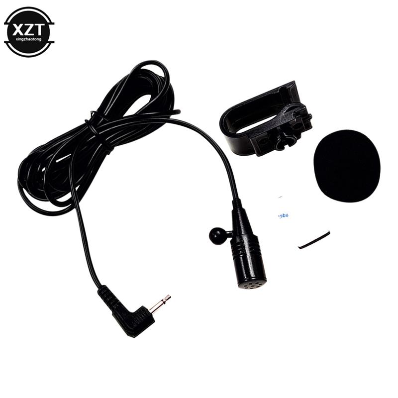 Car Radio Microphone Mic 2.5mm Mono Elbow Jack Car GPS Bluetooth-compatible Navigator Microphone External Amplifier Microphone