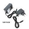 8.4V 1A 2A EU US 1000ma 2000ma Adapter Power Supply Charger DC 5.5 Male Plug for Drill Driver Screwdriver 18650 Lithium Battery