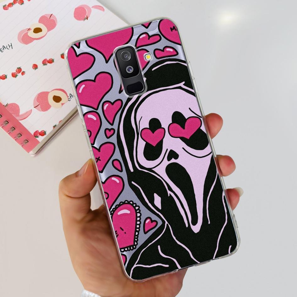 For Samsung A6 Plus 2018 Case SM-A605F New Fashion Butterfly Marble Soft Silicone Funda For Samsung Galaxy A6 A6+ SM-A600F Cover