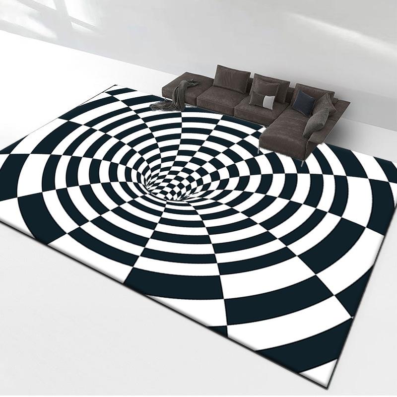 Illusionary Dizziness Carpet Large Living Room Decor Home Stereoscopic Effect Retro Bedroom Rooms Mat Hotel Hall Rugs Decorate