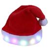 Plush Santa Hat for Christmas Party Gathering Seasonal Holiday Props Santa Cap Festival Decoration Lightup Santa Hat