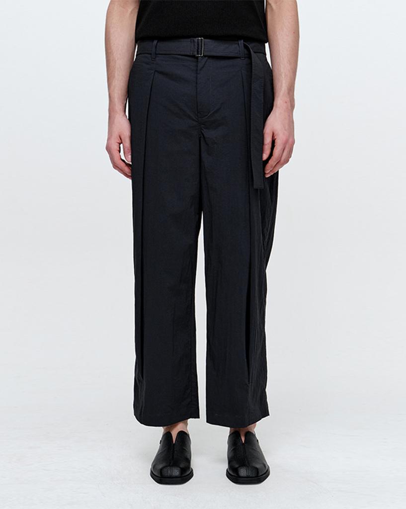 ZIOSONGZIO Belted Curved Pants Charcoal Zi2Pt210Ch