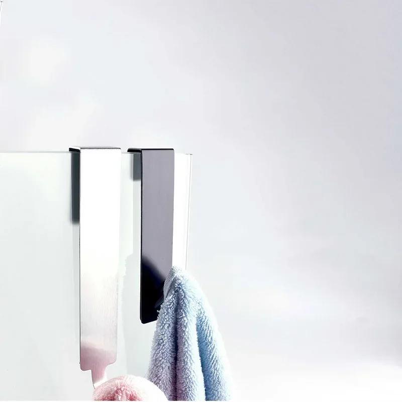 Нержавеющая сталь над стеклянной дверью, душевая дверь, задняя вешалка для полотенец для душа, S-образная вешалка для ванной комнаты, держатель для халата, крючки