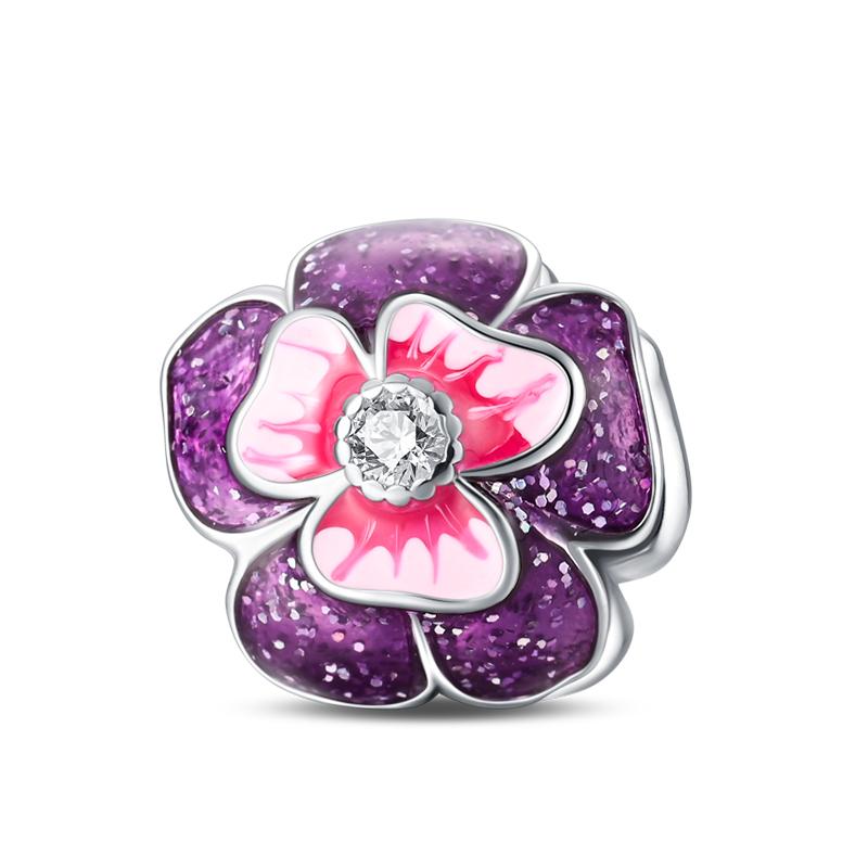 Spring 925 Silver Color Sakura Butterfly Flowers Charms Beads Fit Diy 925 Original Bracelets Fine DIY Jewelry Birthday Gifts