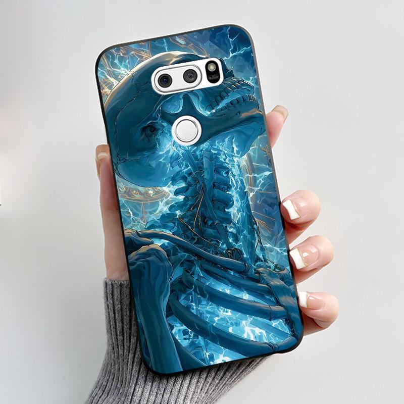 Чехол для LG V30 V30+ V30S V30S+ V35 V35+ ThinQ Тонкий Мягкий Черный Силиконовый Чехол Эстетичный Роскошный Милый Крутой Задняя Крышка для Мальчиков Девочек