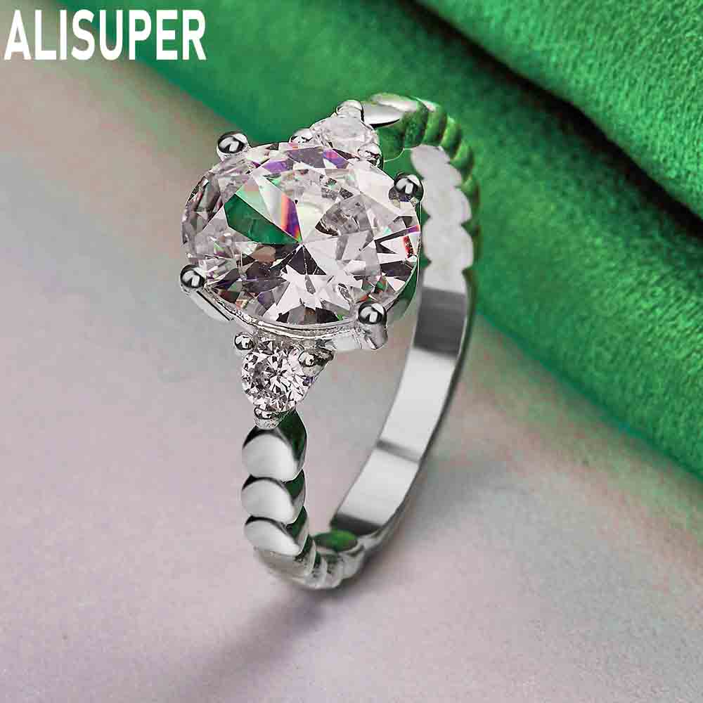 Кольцо из стерлингового серебра 925 пробы с цирконом AAA, модное свадебное украшение с шармом