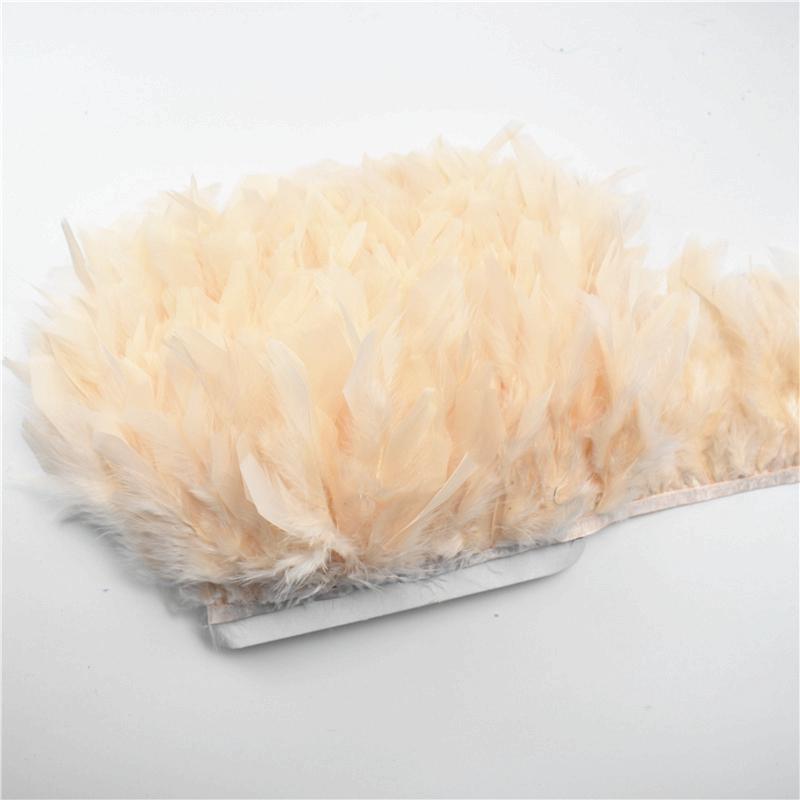 10Meters Turkey Feathers Trim Fringe Ribbon Feather On Tape Flecos Sewing Trimmings Fringe for Clothes Dress Wedding Decoration