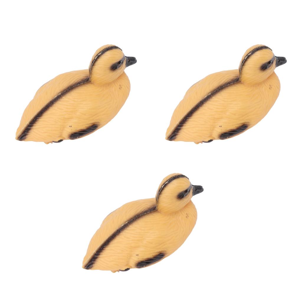 3 шт. Плавающий желтый утенок Реалистичная пластиковая утка Украшение для пруда с рыбой для сада, бассейна, рыболовного пруда, воды