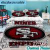 Custom Name 3PCS Faithful 49ers football Bedding Set,Including  Duvet Cover And 2pcs Pillowcases Perfect for Bedroom,Dormitory,Fan Christmas gift