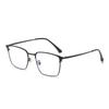 New Retro Men's Simple Wear Metal Flat Mirror Fashion Anti-blue Square Glasses Frame with Degree Frame.