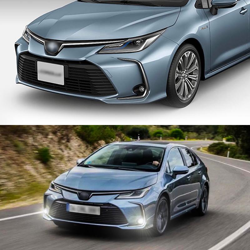 Светодиодные дневные ходовые огни противотуманные фары DRL для Toyota Corolla Sedan Провода Переключатель Реле Водонепроницаемая Хромированная отделка