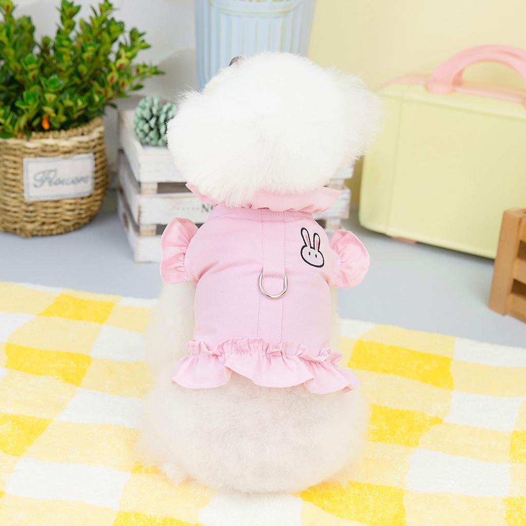 2023 Spring and Summer Pet Clothes Puppy Clothes Teddy Clothes Chest Back Dog Skirt Rabbit Cowboy Chest Back Wholesale