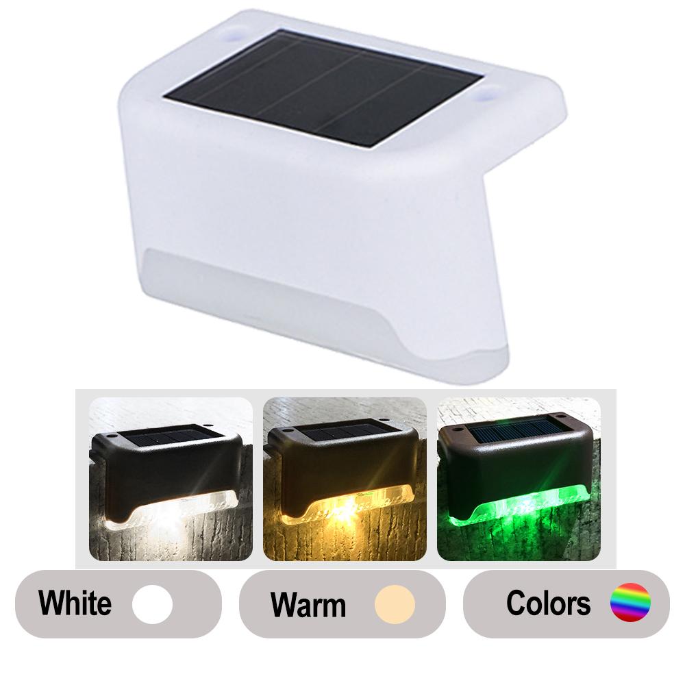 8 шт., уличная лестница, солнечный светильник, водонепроницаемый садовый шаг, светодиодная лампа, забор, дорожка, двор, патио, декор для балкона, освещение лужайки, белый теплый свет