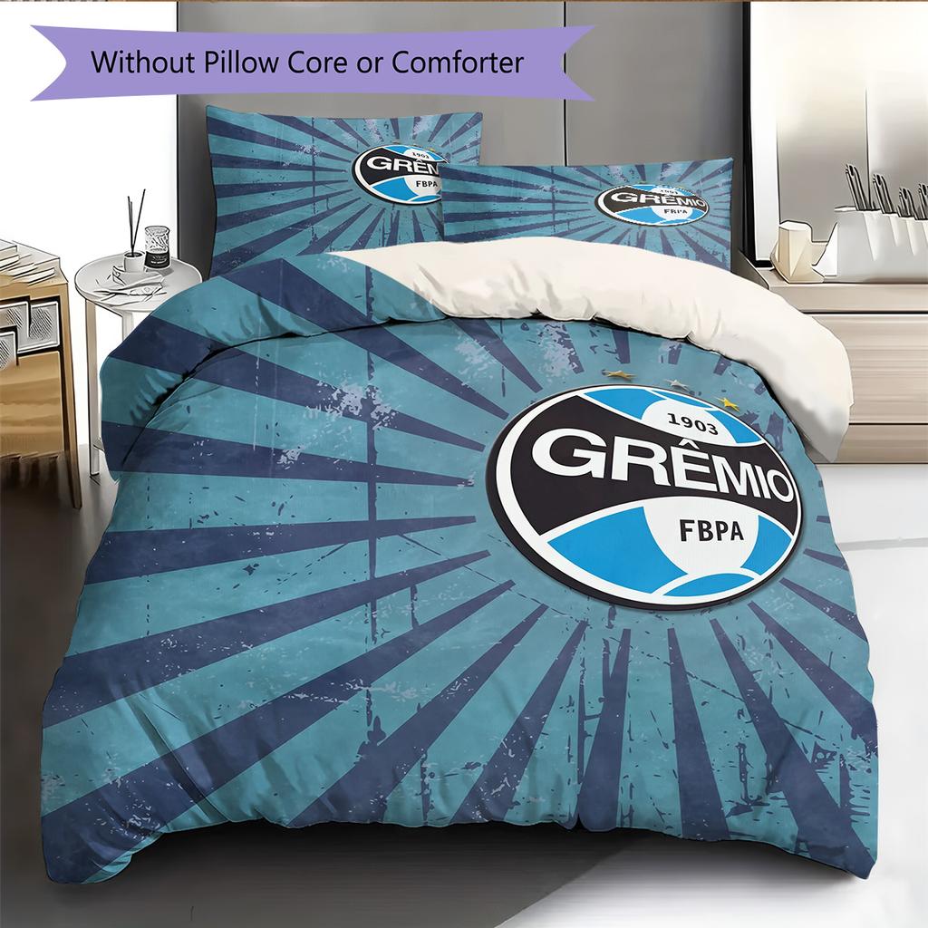 Grêmio FBPA Pattern Bedding Quilt Set Home Decoration Gift (1 * duvet cover + 2 * pillowcase without core)