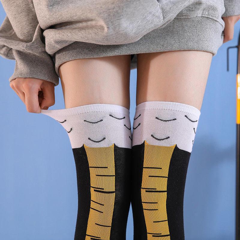 Creative Chicken Paws Feet Socks Funny Cartoon Cotton Stocking Cute Over-the-knee Socks Multiple Colors Stockings New Arrivals