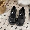Модные универсальные туфли на круглой платформе в стиле ретро, женские туфли из кожи 2025 года, универсальные туфли Мэри Джейн с неглубокой юбкой