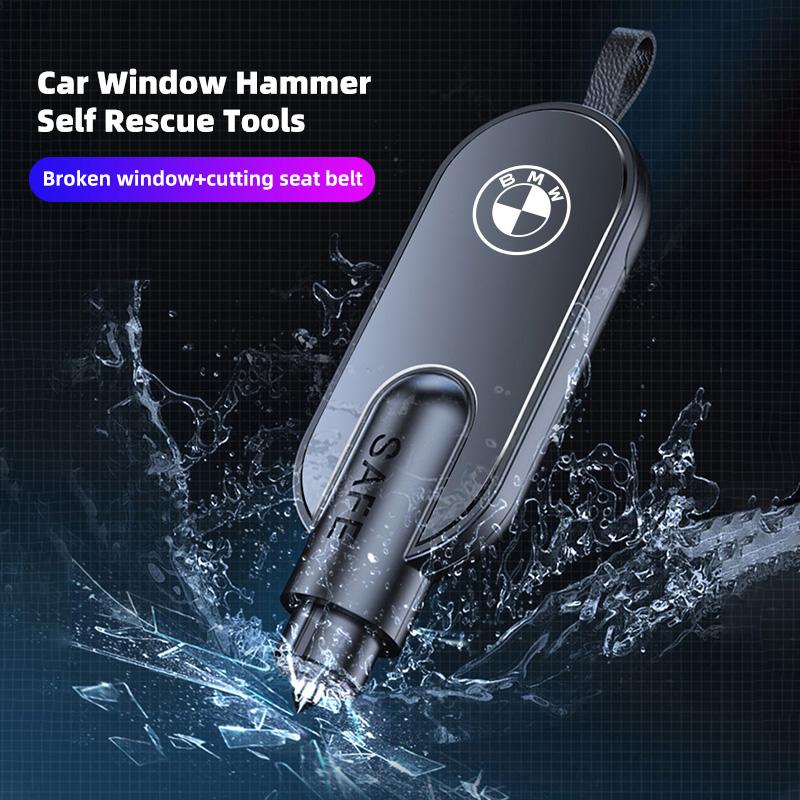 DSJW3 Car Emergency Hammer 2-in-1 Glass Breaker Seatbelt Cutter For BMW X1 X2 X3 X5 X4 X6 X7 G30 G20 G32 G11 G12 F40 F30 F20 F10 F34