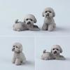 Resin Crafts Mini Animal Ornament Puppy Model Dog Action Figures Poodle Dog Figures  Kids Toys