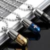 3 Styles   Twistable Pill Cross Pendant Couple Capsule Pendant Stainless Steel Necklace